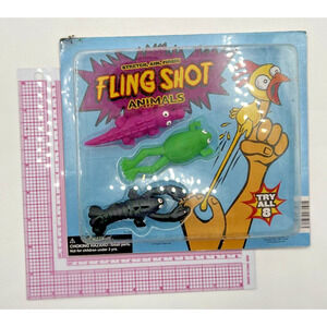 Vintage Vending Display Board Fling Shot Animals 0025